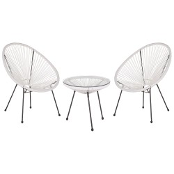 Zestaw mebli balkonowych ACAPULCO II Technorattan Biały