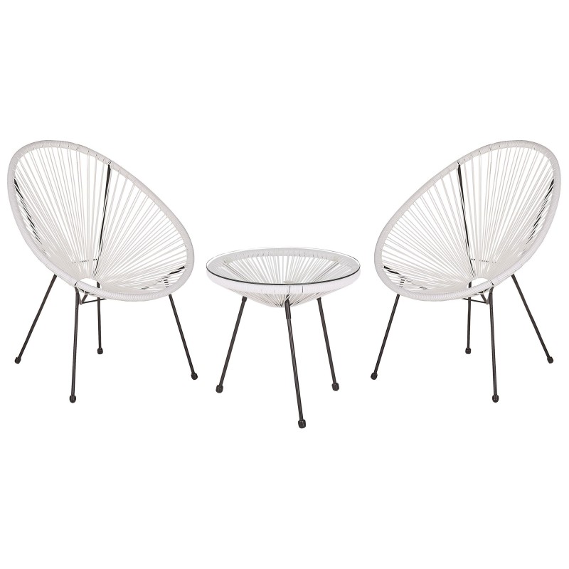 Zestaw mebli balkonowych ACAPULCO II Technorattan Biały