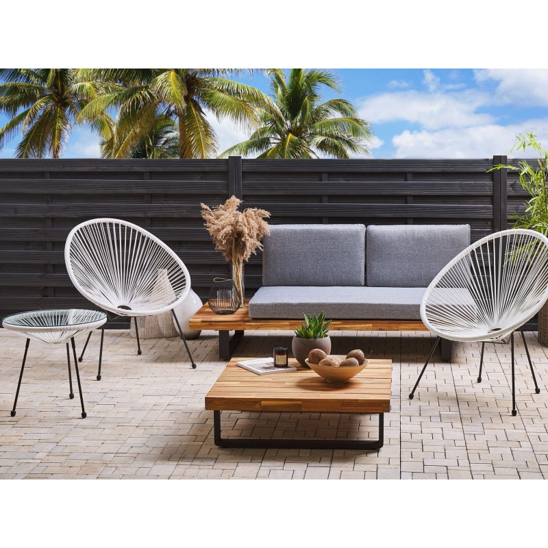 Zestaw mebli balkonowych ACAPULCO II Technorattan Biały