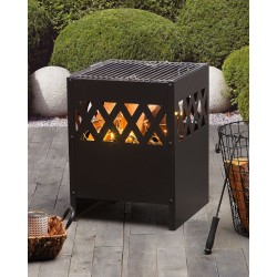 Palenisko ogrodowe z grillem SHIGA Metal Czarny