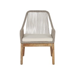 Zestaw ogrodowy dla 4 osób OLBIA z poduszkami Beton Beżowy