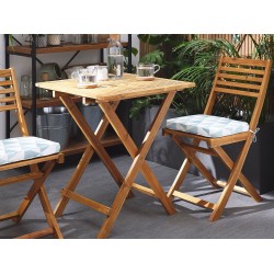 Zestaw mebli balkonowych z poduszkami Składane FIJI Drewno Niebieski