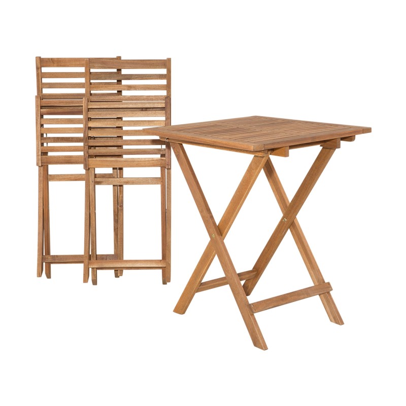 Zestaw mebli balkonowych z poduszkami Składane FIJI Drewno Niebieski