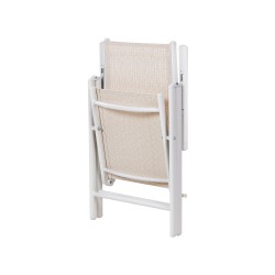 Zestaw ogrodowy dla 6 osób CATANIA Metal Beżowy