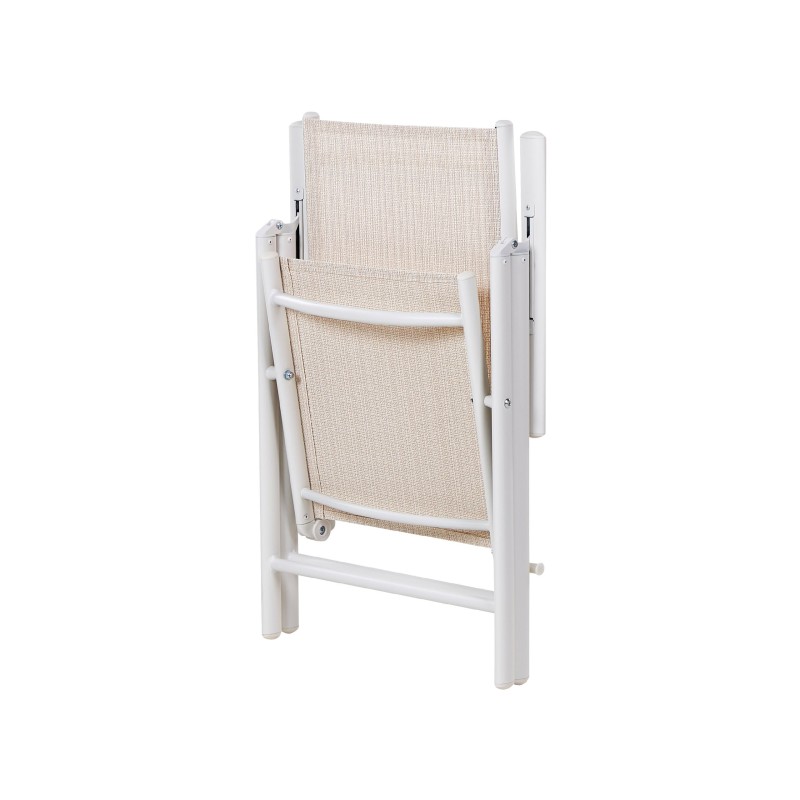 Zestaw ogrodowy dla 6 osób CATANIA Metal Beżowy