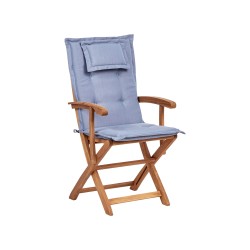 Zestaw ogrodowy dla 8 osób MAUI II z poduszkami Drewno akacjowe Niebieski