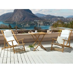 Zestaw mebli balkonowych Składane ATRANI/MOLISE Drewno Jasnobrązowy