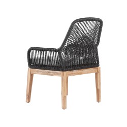 Zestaw ogrodowy dla 4 osób OLBIA z poduszkami Beton Czarny