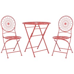 Zestaw mebli balkonowych Składane SCARIO Metal Czerwony