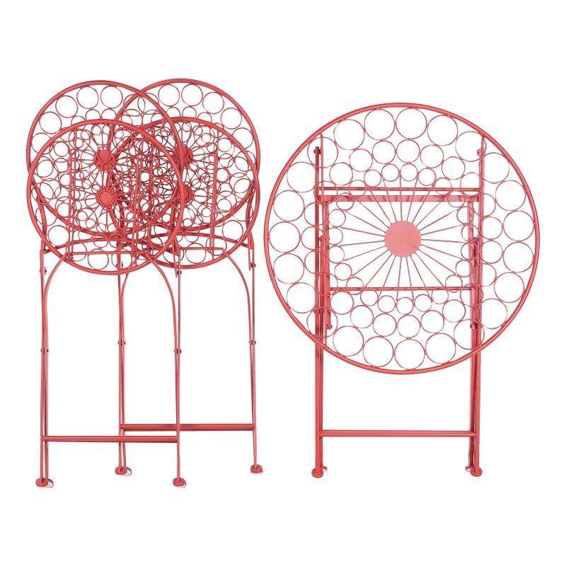 Zestaw mebli balkonowych Składane SCARIO Metal Czerwony