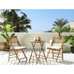 Zestaw mebli balkonowych Składane SAVELLETRI Drewno Brązowy