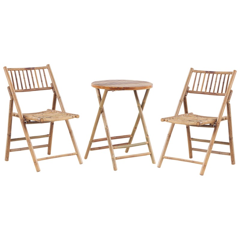 Zestaw mebli balkonowych Składane SAVELLETRI Drewno Brązowy