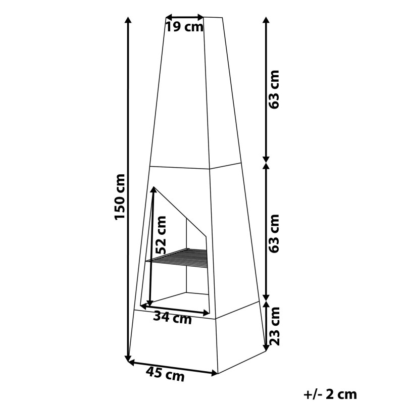 Palenisko ogrodowe z grillem YATE Metal Czarny