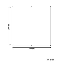 Żagiel przeciwsłoneczny LUKKA 300 cm 300 cm Złamana biel