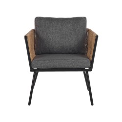 Zestaw mebli balkonowych z poduszkami GARGANO Technorattan Jasnobrązowy