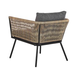 Zestaw mebli balkonowych z poduszkami GARGANO Technorattan Jasnobrązowy