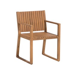 Zestaw ogrodowy z wózkiem dla 6 osób SASSARI Drewno akacjowe Brązowy