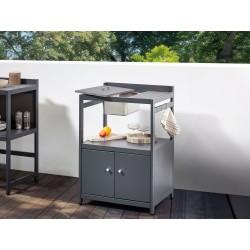 Kuchnia ogrodowa ze zlewem ORTISEI Metal Grafitowy