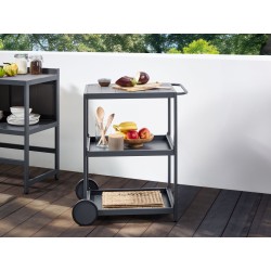 Kuchnia ogrodowa ze zlewem ORTISEI Metal Grafitowy