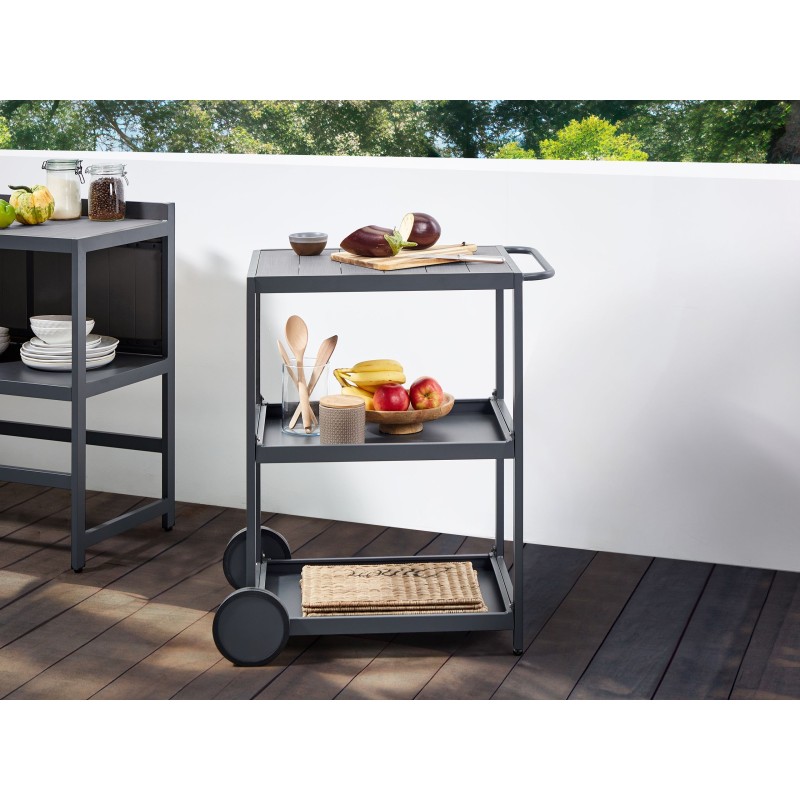 Kuchnia ogrodowa ze zlewem ORTISEI Metal Grafitowy