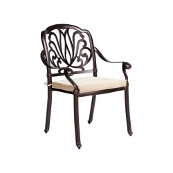 Zestaw ogrodowy dla 4 osób ANCONA z poduszkami Metal Ciemnobrązowy