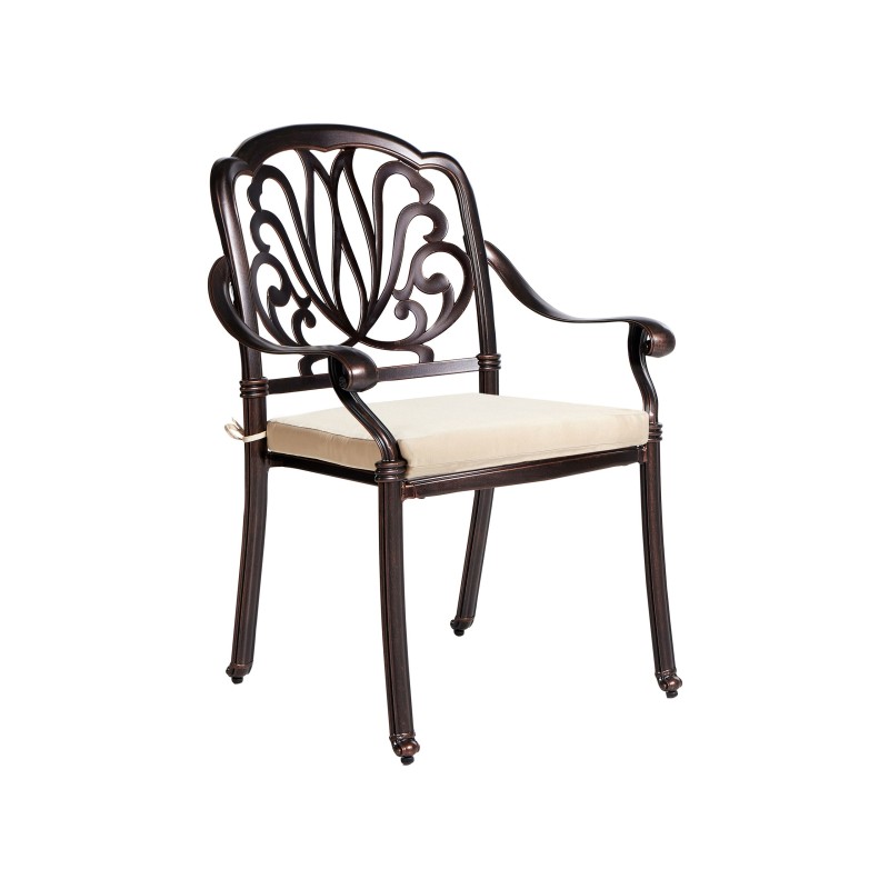 Zestaw ogrodowy dla 4 osób ANCONA z poduszkami Metal Ciemnobrązowy