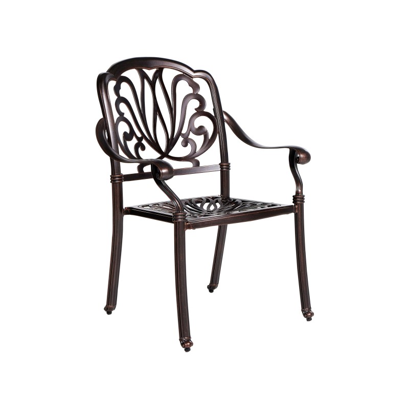 Zestaw ogrodowy dla 4 osób ANCONA z poduszkami Metal Ciemnobrązowy