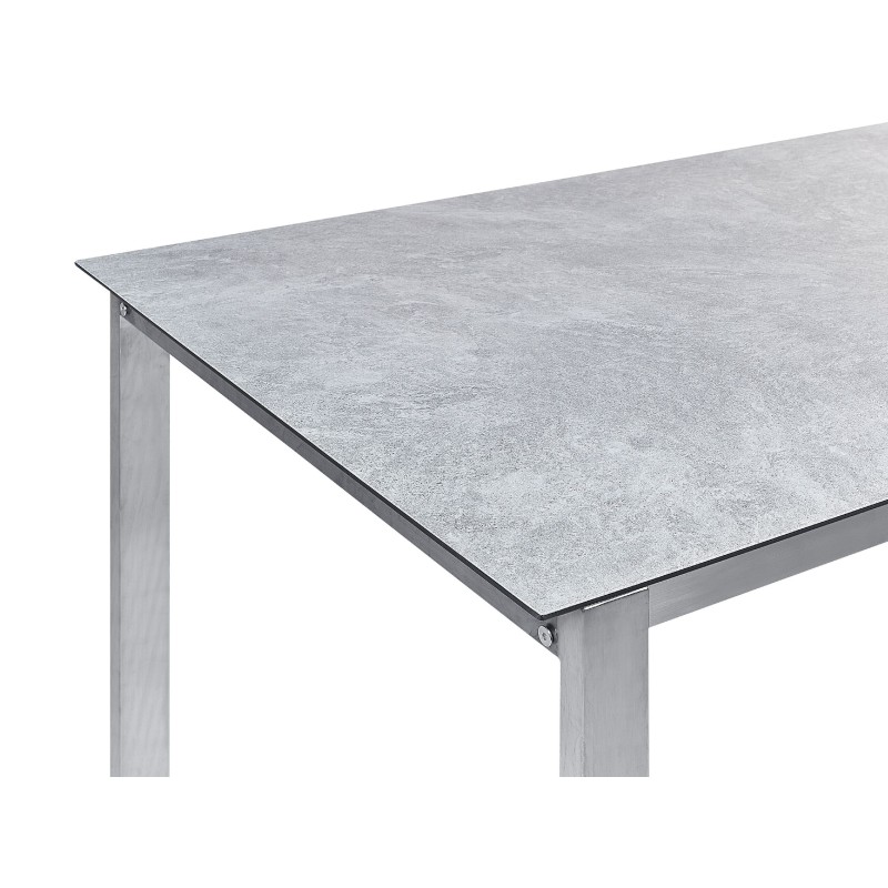 Zestaw ogrodowy dla 4 osób COSOLETO/GROSSETO Szkło hartowane Efekt marmuru Szary