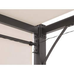 Pawilon ogrodowy LED PARGA Metal 310 cm 310 cm Beżowy