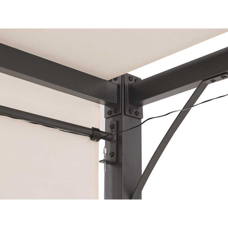 Pawilon ogrodowy LED PARGA Metal 310 cm 310 cm Beżowy