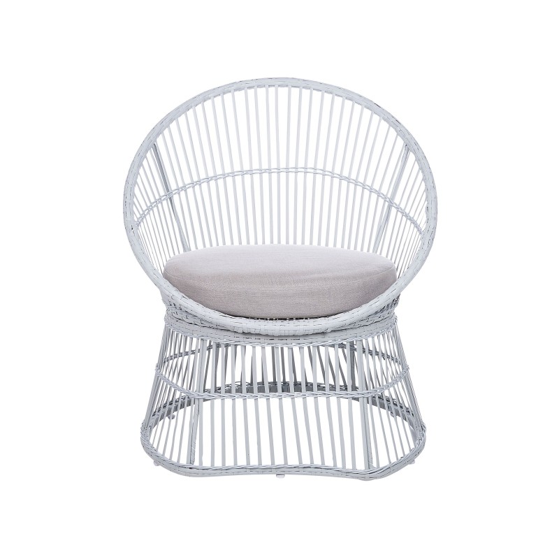 Zestaw mebli balkonowych z poduszkami MESYNA Technorattan Biały