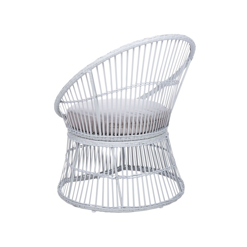 Zestaw mebli balkonowych z poduszkami MESYNA Technorattan Biały