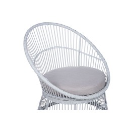 Zestaw mebli balkonowych z poduszkami MESYNA Technorattan Biały