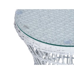 Zestaw mebli balkonowych z poduszkami MESYNA Technorattan Biały