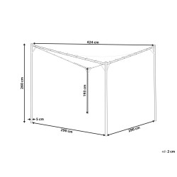 Pawilon ogrodowy AVENTINE Metal 300 cm 300 cm Beżowy