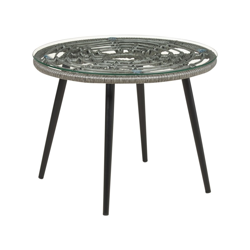 Zestaw mebli balkonowych z poduszkami LAURETO Technorattan Szary