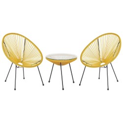 Zestaw mebli balkonowych ACAPULCO II Technorattan Żółty