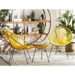 Zestaw mebli balkonowych ACAPULCO II Technorattan Żółty