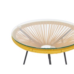 Zestaw mebli balkonowych ACAPULCO II Technorattan Żółty