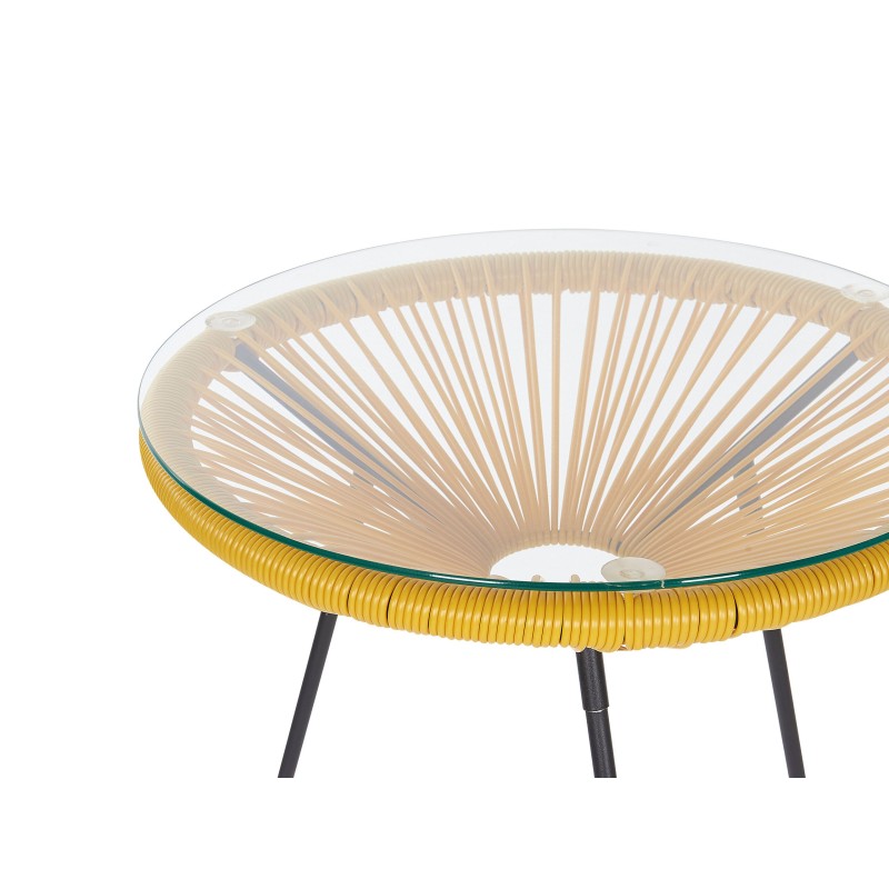 Zestaw mebli balkonowych ACAPULCO II Technorattan Żółty