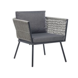 Zestaw mebli balkonowych z poduszkami GARGANO Technorattan Szary