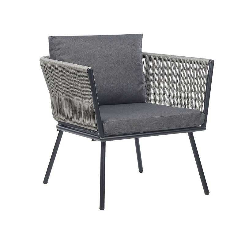 Zestaw mebli balkonowych z poduszkami GARGANO Technorattan Szary