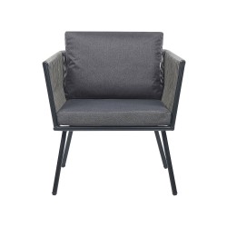 Zestaw mebli balkonowych z poduszkami GARGANO Technorattan Szary