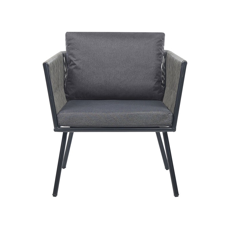 Zestaw mebli balkonowych z poduszkami GARGANO Technorattan Szary