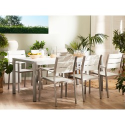 Zestaw ogrodowy dla 6 osób VERNIO Biały