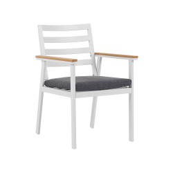 Zestaw ogrodowy dla 4 osób CAVOLI z poduszkami Metal Szary