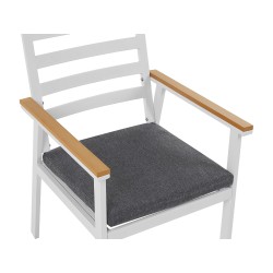 Zestaw ogrodowy dla 4 osób CAVOLI z poduszkami Metal Szary