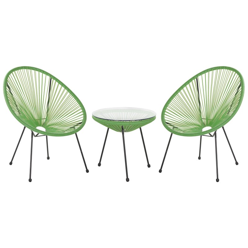 Zestaw mebli balkonowych ACAPULCO II Technorattan Zielony