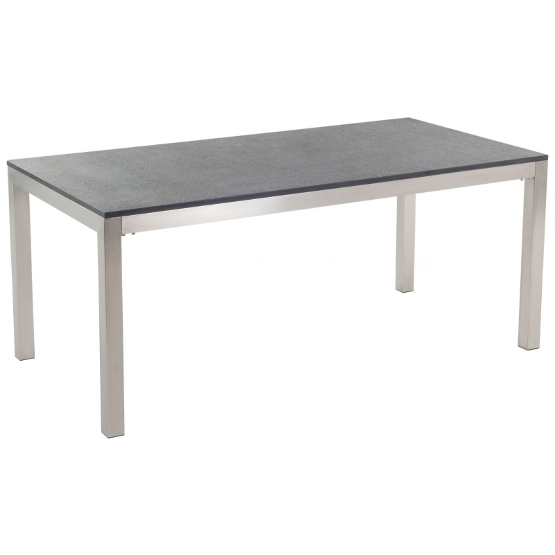 Zestaw ogrodowy dla 6 osób GROSSETO Granit Płomieniowany Czarny/ szary