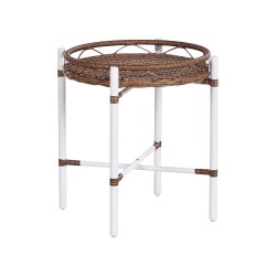 Zestaw mebli balkonowych z poduszkami LEVICO Metal Biały